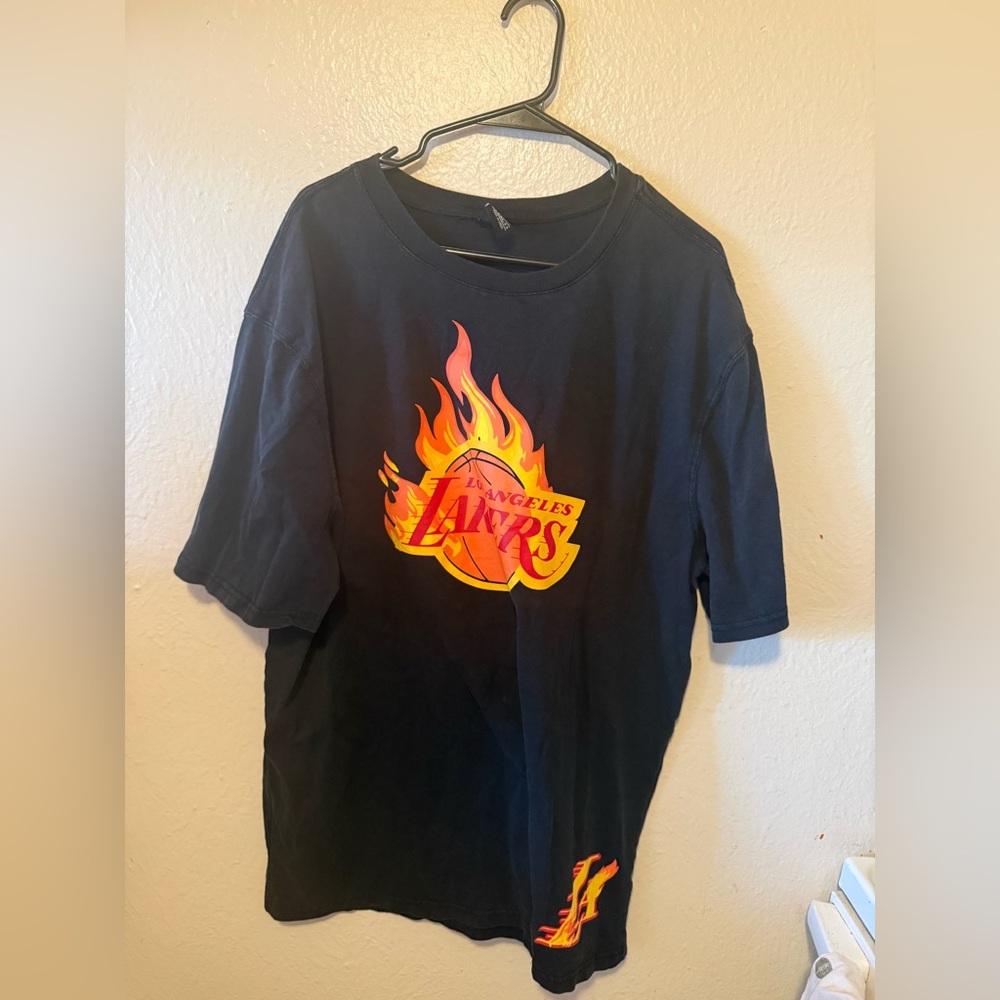 LA Lakers Flames Shirt LeBron James